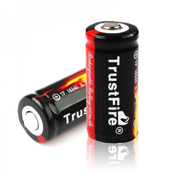 TrustFire 16340 CR123A 3,7V 880mAh Akku Wiederaufladbar Geschützt Umweltfreundlich für Kameras Medizinische Geräte