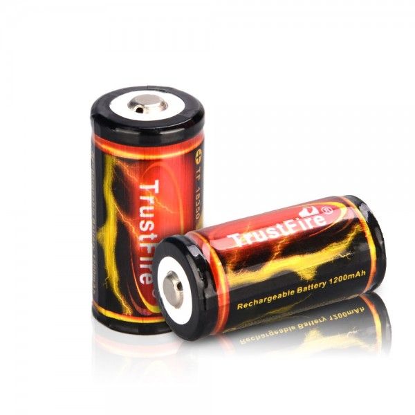 Trustfire 18350 3,7V Lithium-Batterie 1200mAh wiederaufladbar langlebige Stromversorgung für fortschrittliche Taschenlampen und Elektronikgeräte