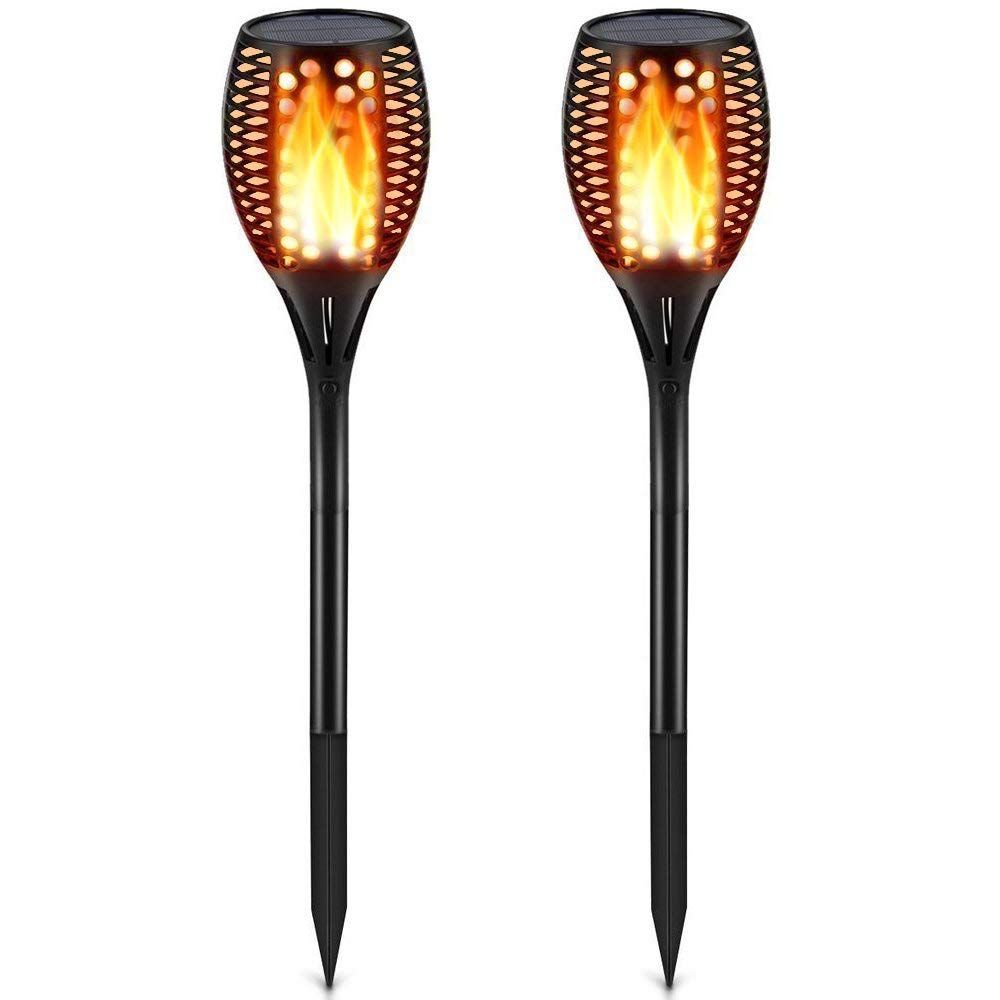 Verbesserte Solar-Flackerflammenlichter, wasserdicht, automatisches Ein/Aus, für Terrasse, Garten, Einfahrt – umweltfreundliche Beleuchtung