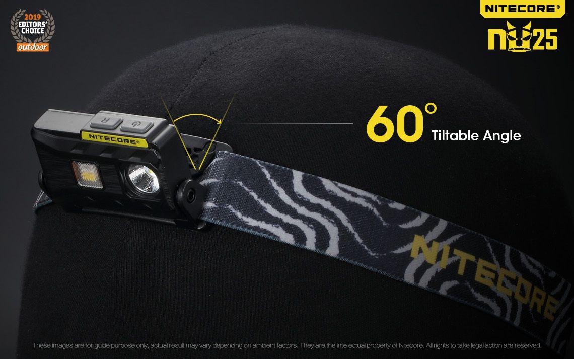 Nitecore NU25 XP-G2 S3 LED wiederaufladbare Stirnlampe 360 Lumen leichtes Adventure-Zubehör für Außenbeleuchtung