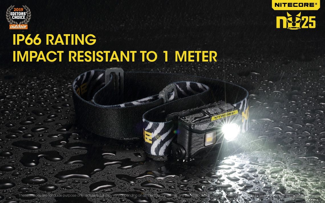 Nitecore NU25 XP-G2 S3 LED wiederaufladbare Stirnlampe 360 Lumen leichtes Adventure-Zubehör für Außenbeleuchtung