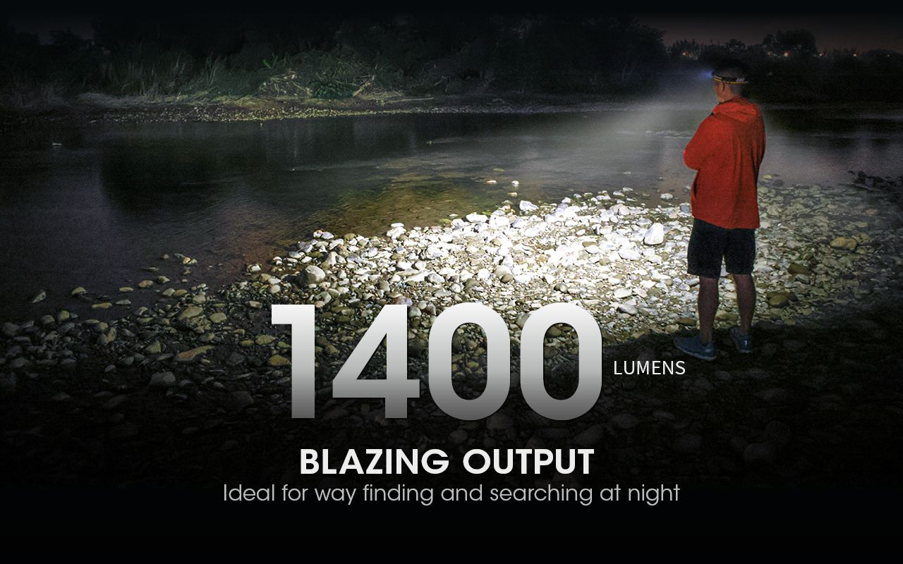 NITECORE NU43 Wiederaufladbarer Stirnlampe 1400 Lumen Rot Weiß Licht Lange Akkulaufzeit Outdoor Camping-Ausrüstung