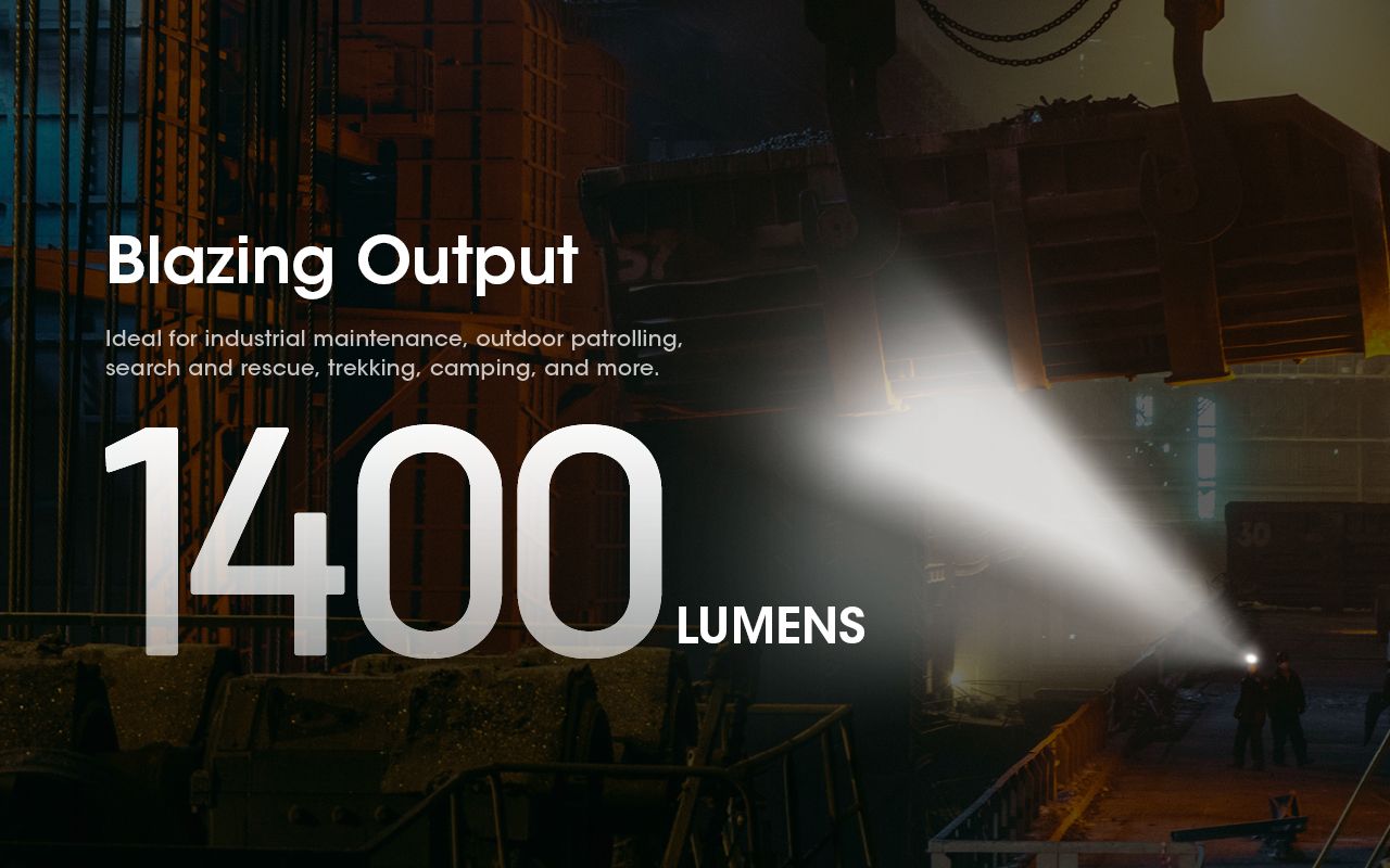Nitecore NU50 1400 Lumen LED-Stirnlampe für Wanderungen, leichte wiederaufladbare Stirnlampe mit langer Laufzeit