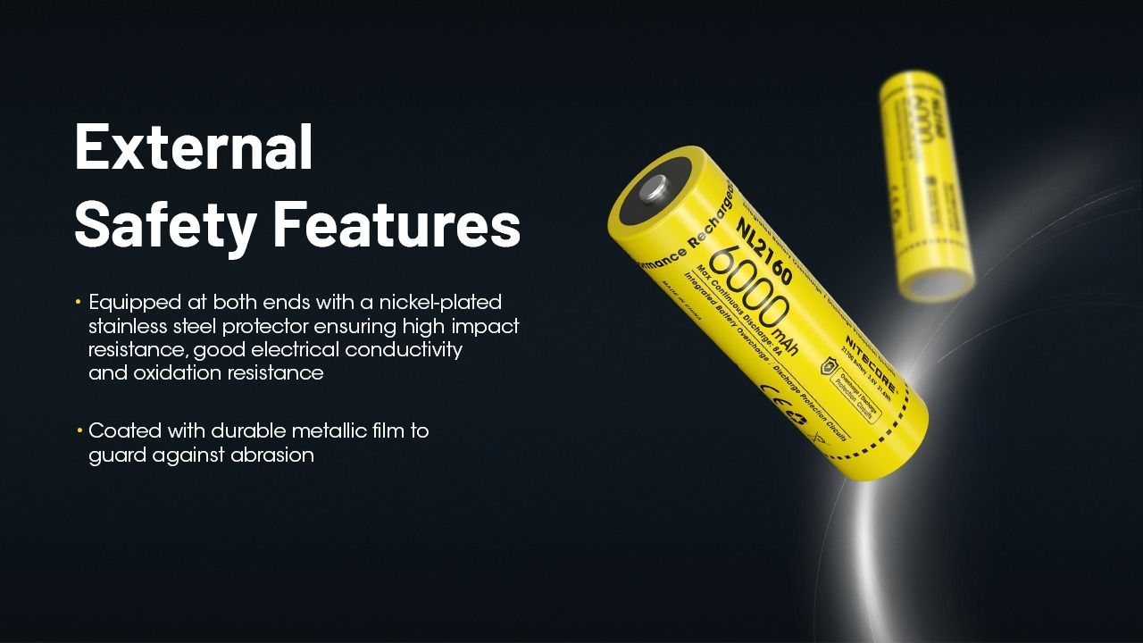 NITECORE NL2160 6000mAh 21700 Li-Ion wiederaufladbarer Akku