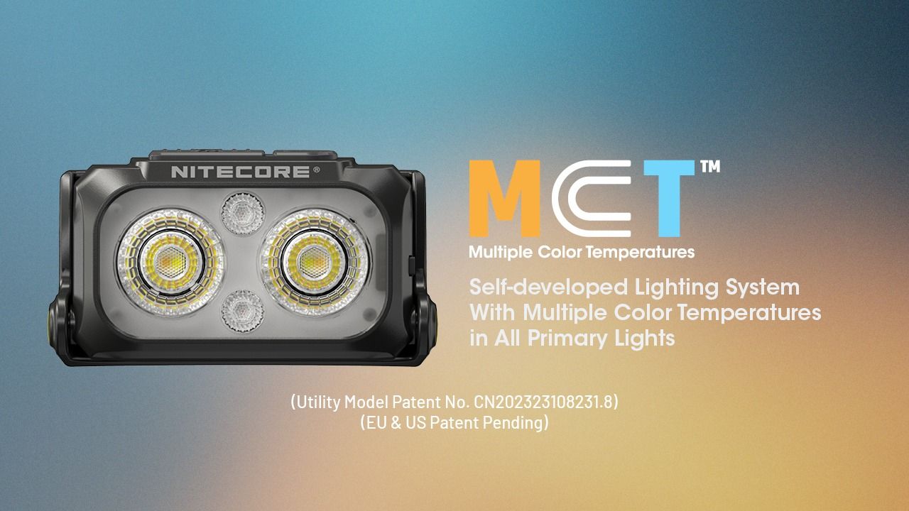 NITECORE NU25 MCT LED-Stirnlampe 400 Lumen USB-C wiederaufladbar leichtes Wanderzubehör für Outdoor-Enthusiasten