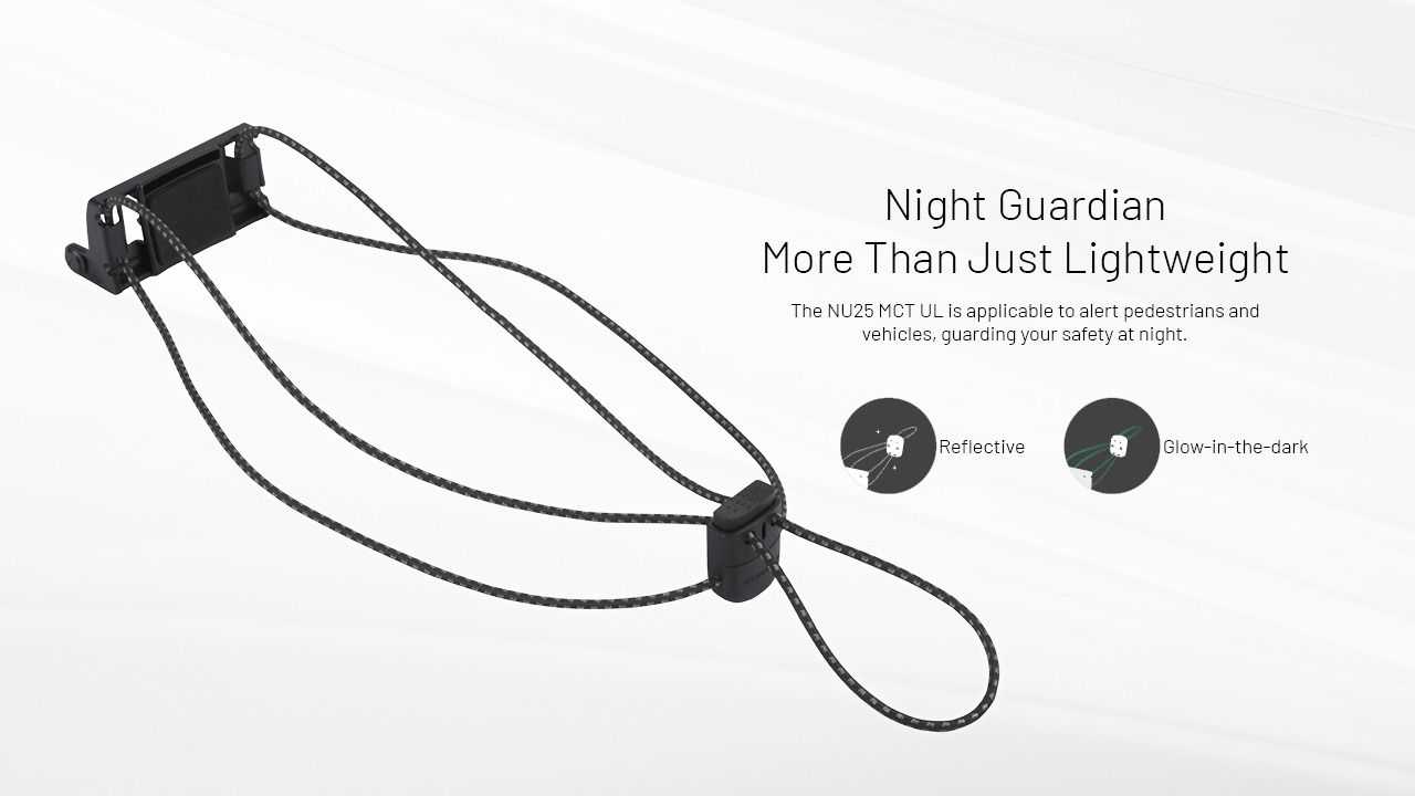 NITECORE NU25 MCT UL 400 Lumen Stirnlampe, leichte USB-C wiederaufladbare Lampe für Wandern, Camping und Notfälle