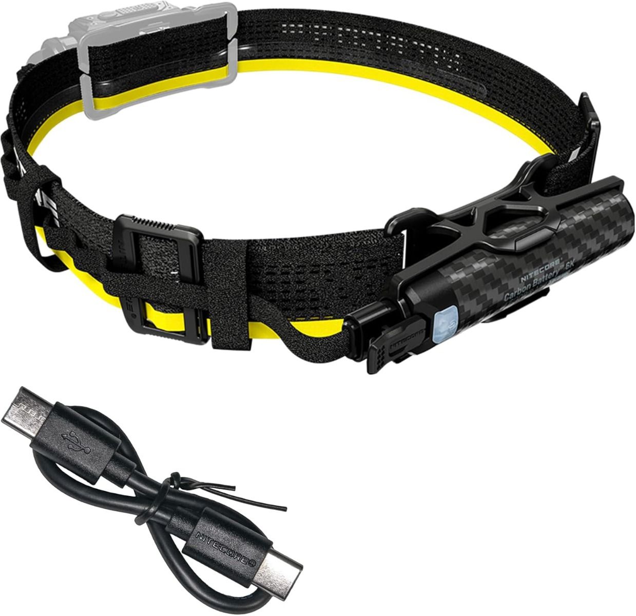 Nitecore Carbon Battery 6K Kit Stirnlampen-Laufzeitverlängerer für NU40, NU43, NU45, NU50 und HC65 UHE Stirnlampen