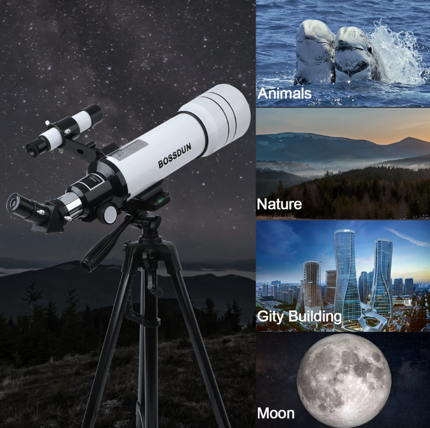 Bossdun 333X Professionelles Astronomisches Teleskop für Kinder mit großer Objektivlinse für Mondbeobachtung und Sternenbeobachtung