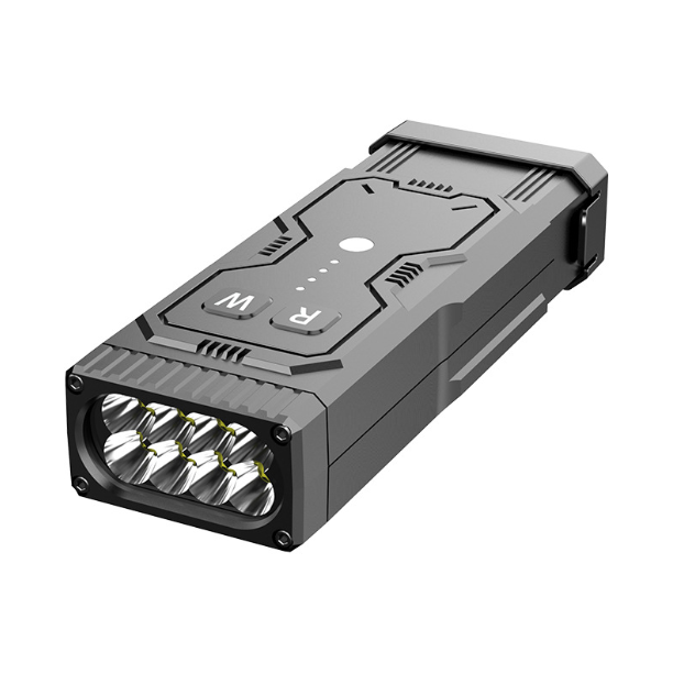 Multifunktionale wiederaufladbare Selbstverteidigungs-LED-Taschenlampe mit Lichtbogen-Feuerzeug und versteckten Kamera-Detektoren, tragbare taktische Selbstschutz-Taschenlampe