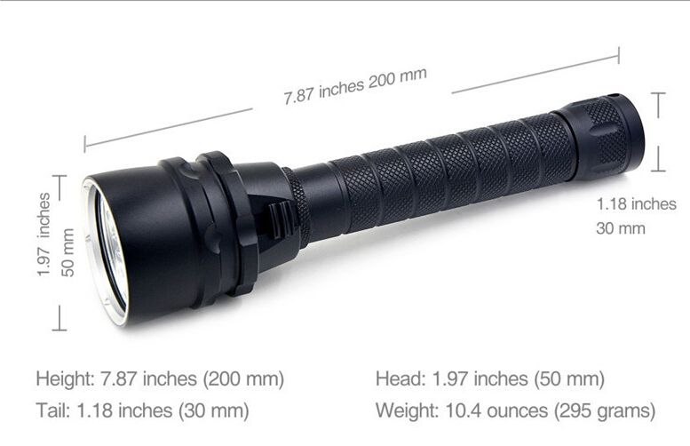 100M wasserdicht 8000LM L2 LED Laterne Tauchlampe langlebige Taschenlampe mit magnetischer Steuerung für Nacht-Erkundungen
