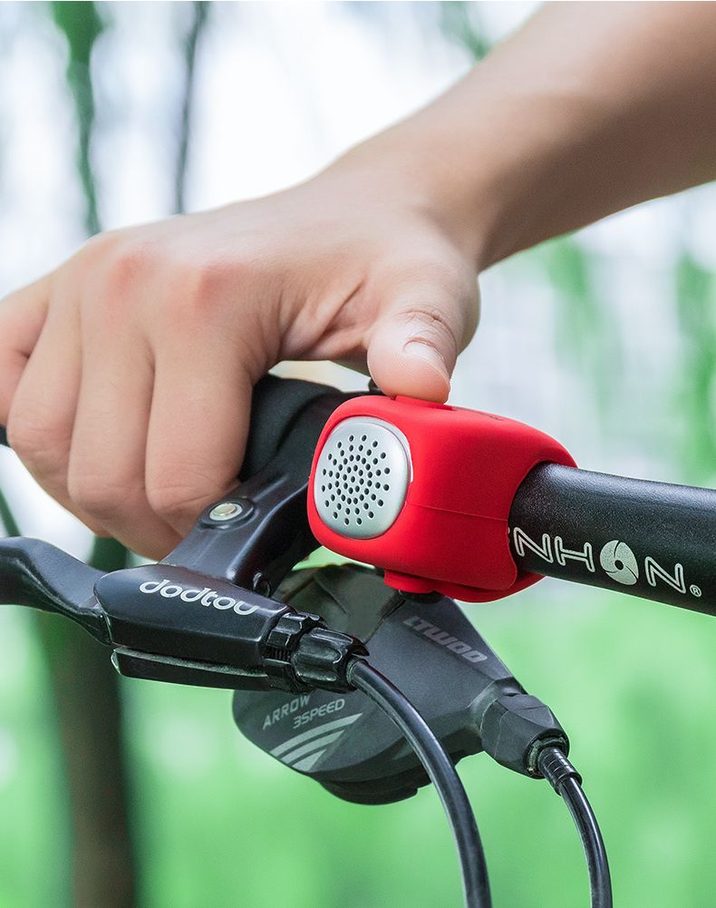 ROCKBROS Elektrische Fahrradklingel mit 90 dB Hupe, regendichtes Design, MTB-Lenkerzubehör für sicheres Fahren