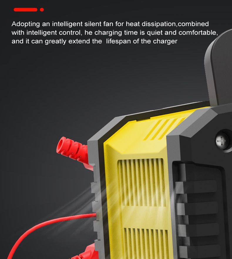FOXSUR Tragbares Autobatterieladegerät 12V 24V Vielseitiges Ladegerät für AGM LiFePO4 Blei-Säure Motorrad LKW
