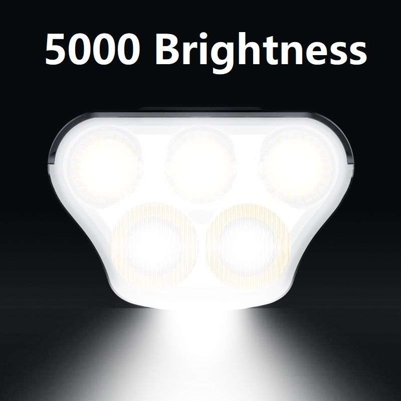Mangeleyes M5 Mountainbike-Licht 5000 Lumen USB wiederaufladbar 20000mAh Akku wasserdicht für Nachtfahrten