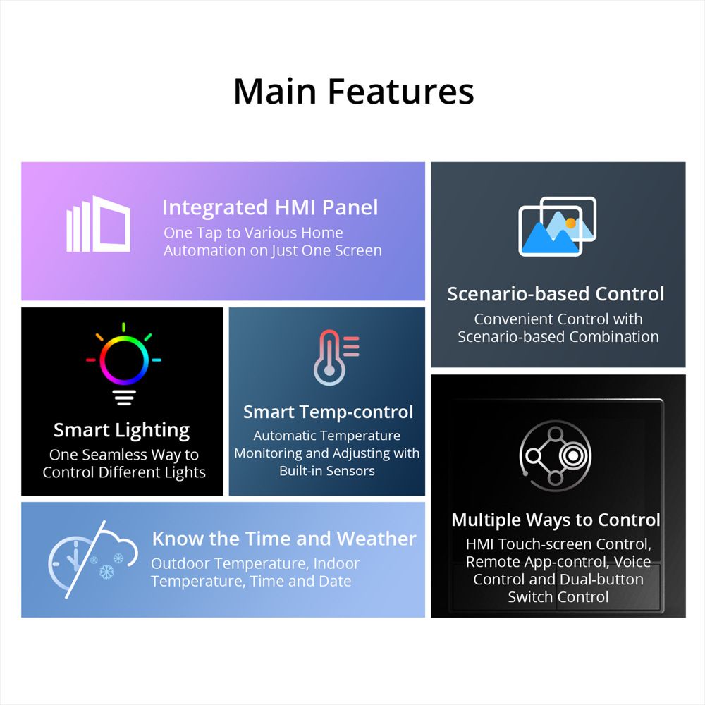 SONOFF NSPanel WiFi Szenen Smart Switch All-in-One Steuerung mit Touchscreen für Smart Home Automatisierung