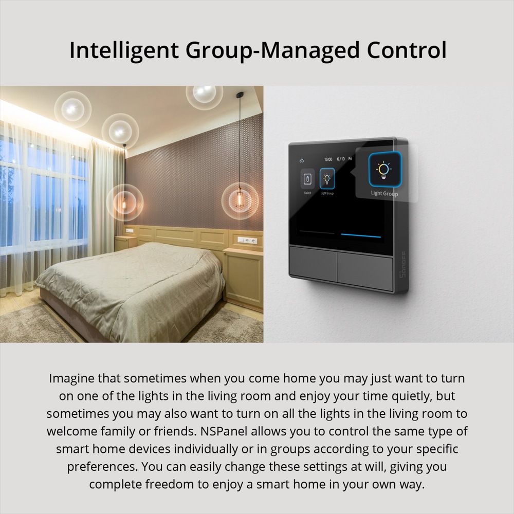 SONOFF NSPanel WiFi Szenen Smart Switch All-in-One Steuerung mit Touchscreen für Smart Home Automatisierung