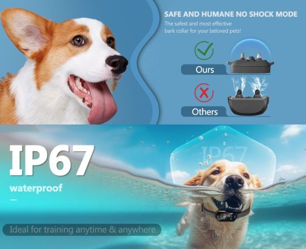 Hund Anti-Bell-Gerät Sanftes Ultraschallhalsband Stoppt Bellen Bequeme Vertrauensbildende Lösung