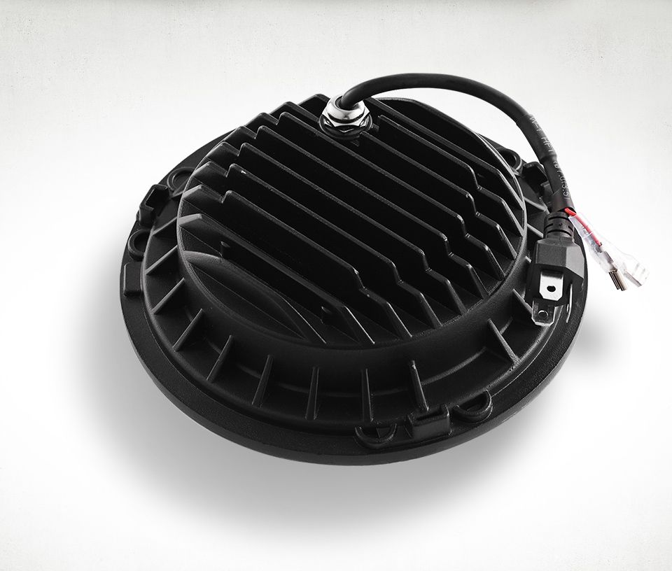 Motorrad-Licht 7-Zoll-LED-Scheinwerfer für Jeep Wrangler Lada Niva 4x4 Hellgelb Weiß Angel Eye Wetterfestes Design