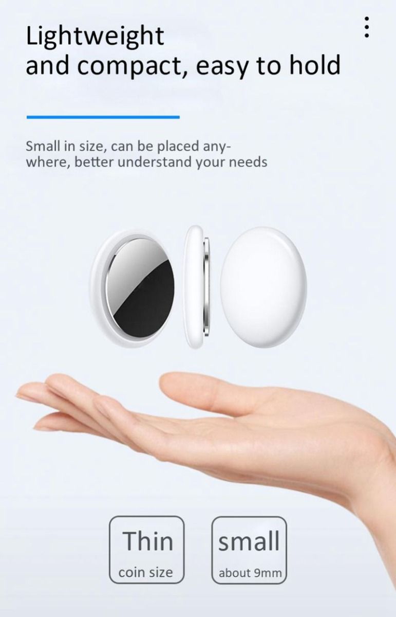 Mini GPS Tracker Bluetooth 4.0 Smart Locator Leichtes Anti-Verlust-Gerät für Schlüssel, Haustiere und Kinder Echtzeit-Standort
