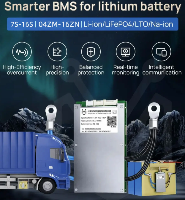 ANT Smart BMS 4S-24S 16S 40A Lifepo4 BMS 10S 13S 48V 30A Li-ion BMS 20S NMC LFP für E-Bike E-Scooter mit Bluetooth Balance BMS