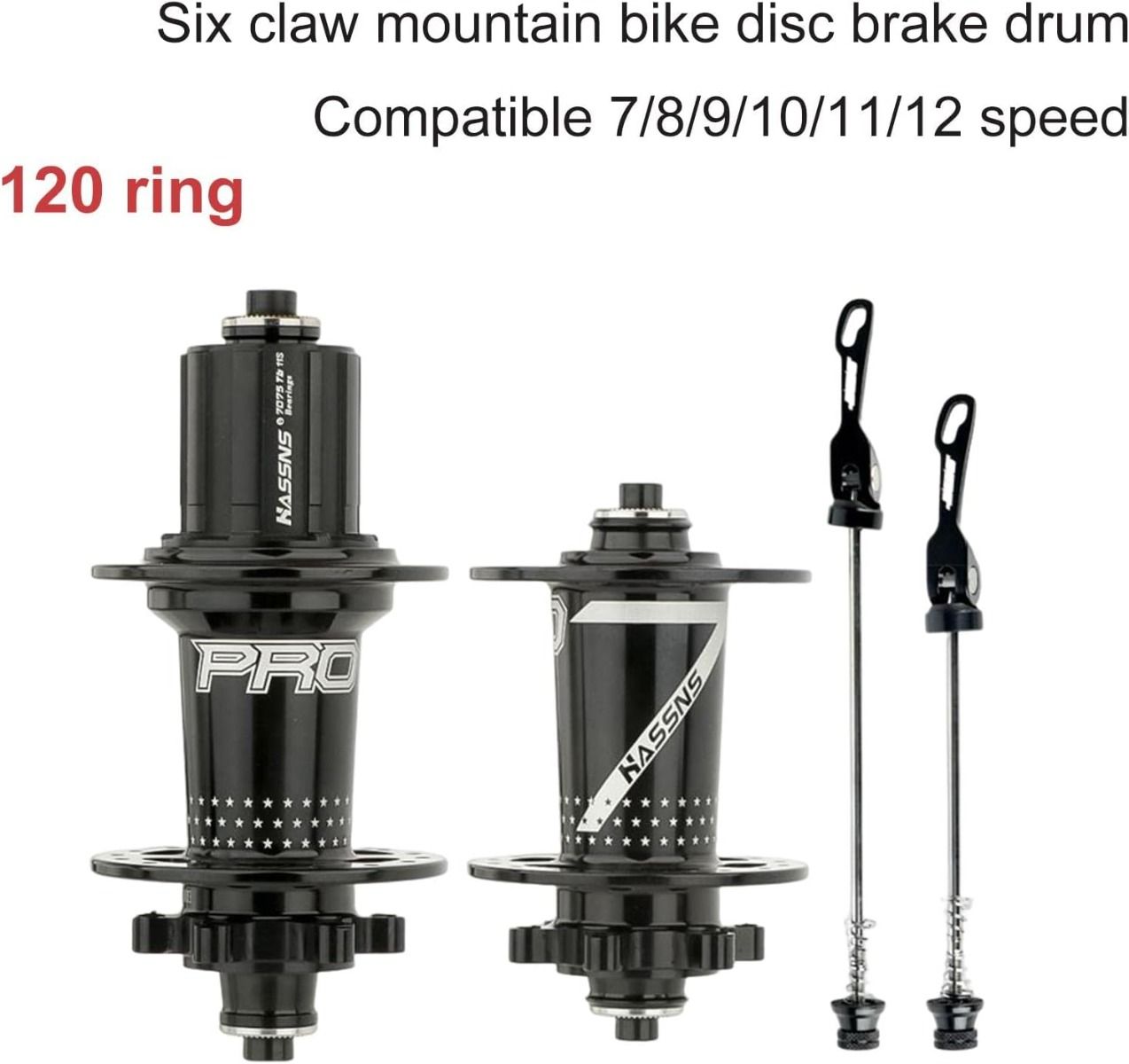 HASSNS PRO7 MTB Nabe 32 Löcher Lager Mountainbike Schnellspannnabe 32h Noisy Cube Fahrradbuchsen