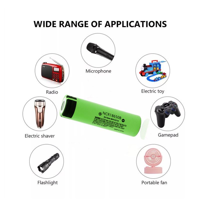 NCR18650B 3400mAh 18650 Lithium-Ionen wiederaufladbarer Akku