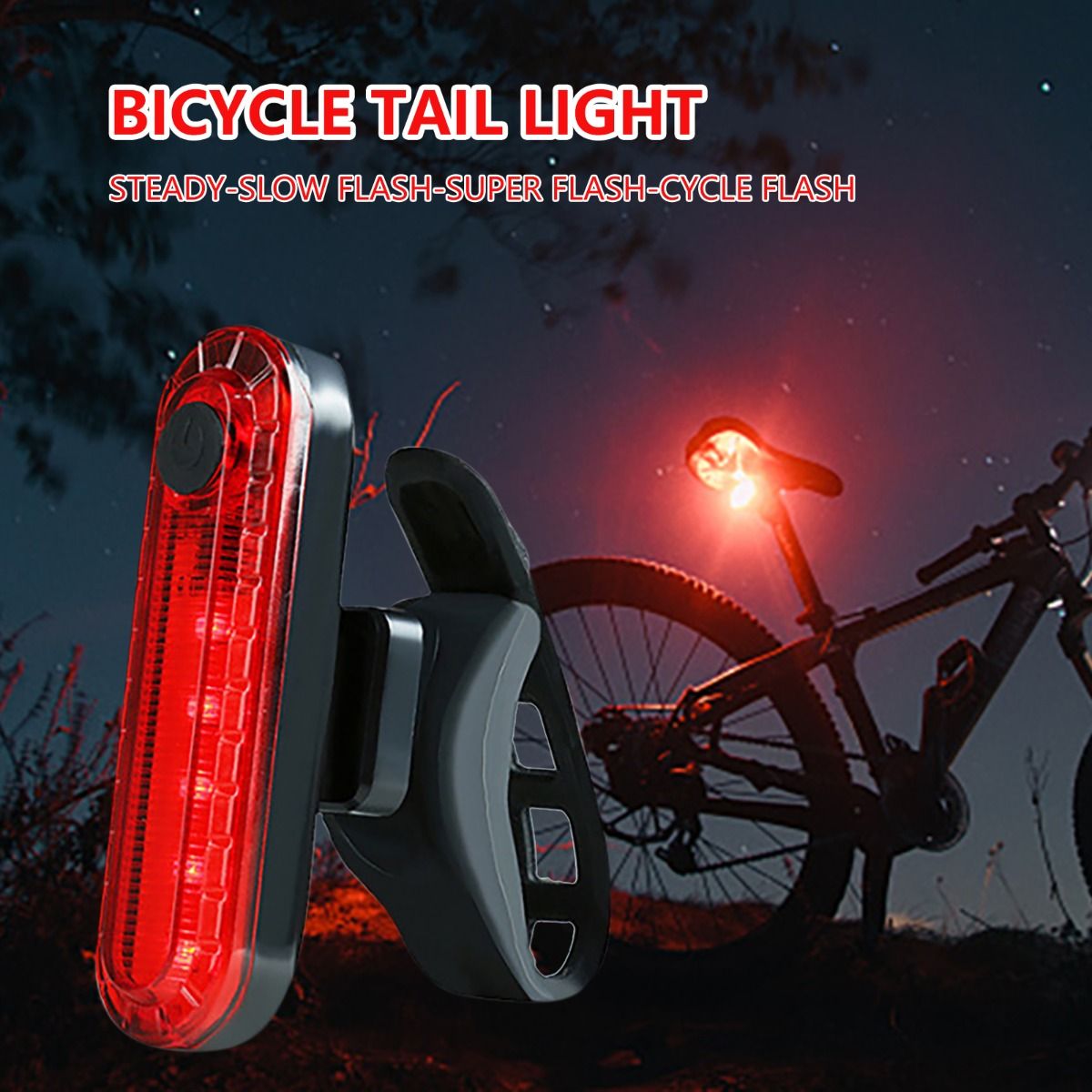 USB-wiederaufladbares ultrahelles Fahrradrücklicht mit LED-Technologie, kompaktes Design für mehr Sicherheit beim Radfahren