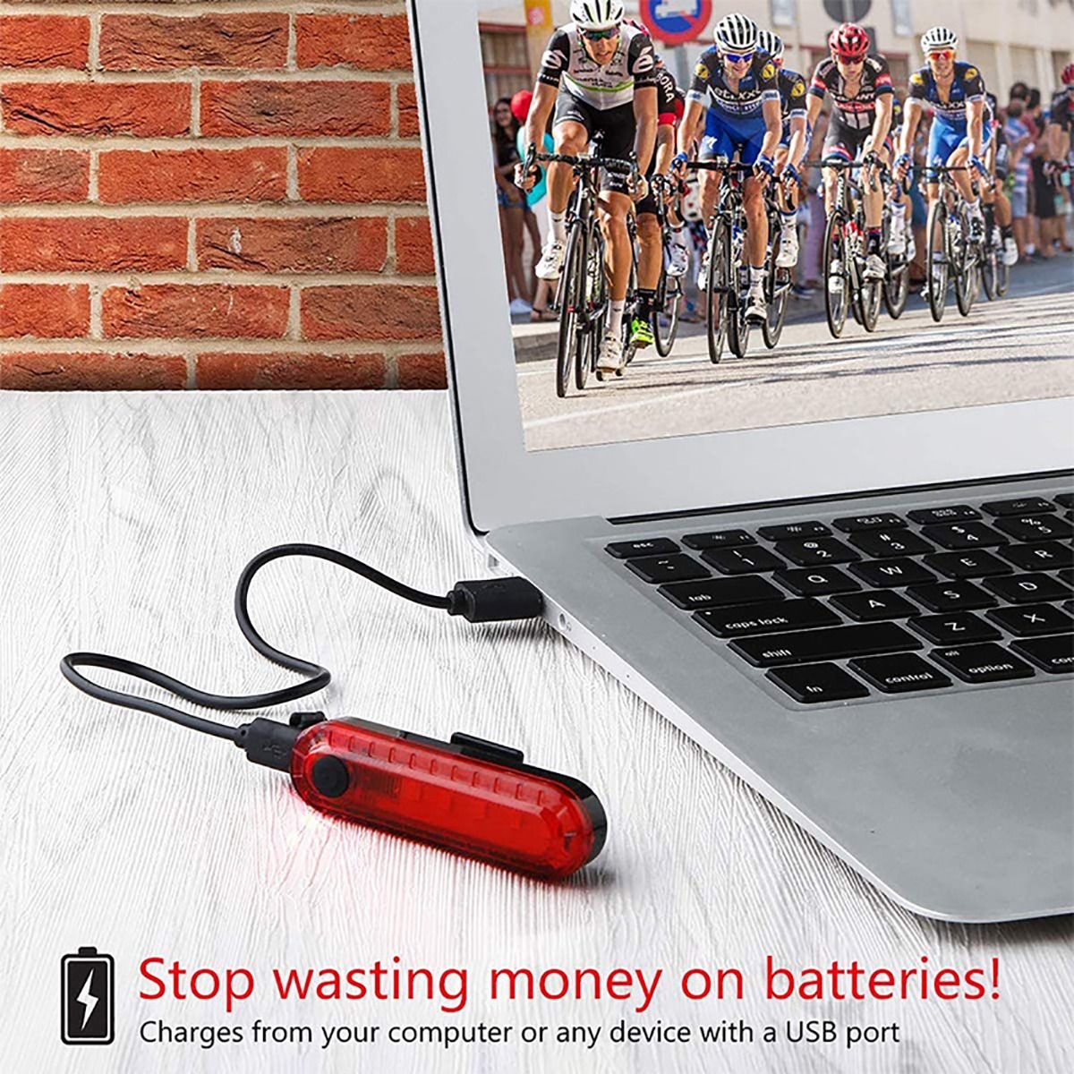 USB-wiederaufladbares ultrahelles Fahrradrücklicht mit LED-Technologie, kompaktes Design für mehr Sicherheit beim Radfahren