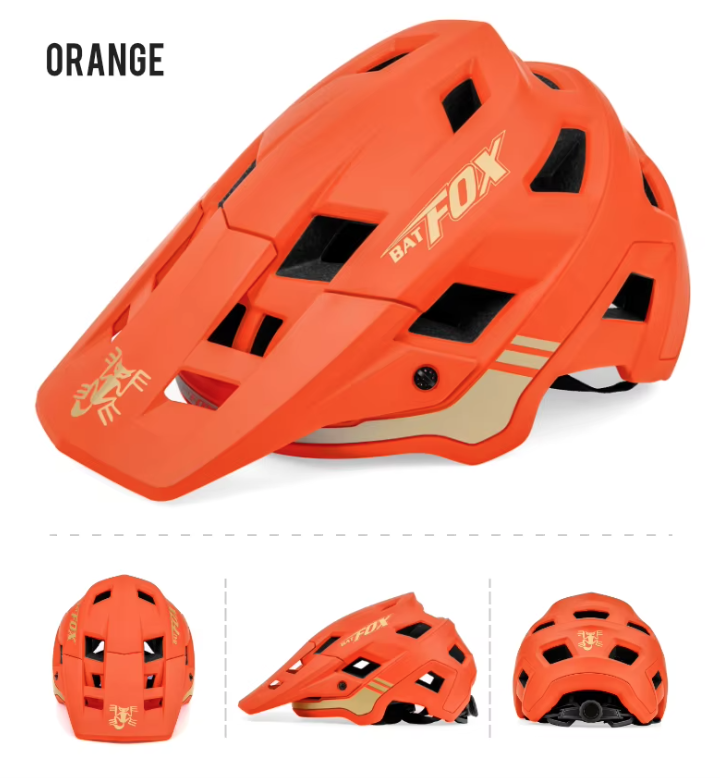 BATFOX Mountainbike-Helm: Leicht, In-Mold-Technologie, verstellbare Größenanpassung für Erwachsene und Jugendliche
