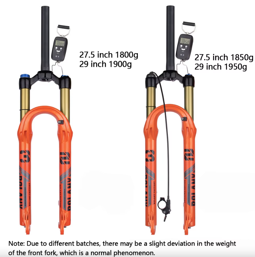 Bolany Mountainbike-Gabel 27,5 oder 29 Zoll Hochleistungs-Luftfederung stoßdämpfend für MTB-Enthusiasten