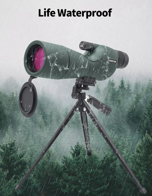 25-75x60 Zoom-Spektiv ED-Linse Leistungsstarkes Monokular Bak4-Prismen-Teleskop für Outdoor-Camping und Vogelbeobachtung