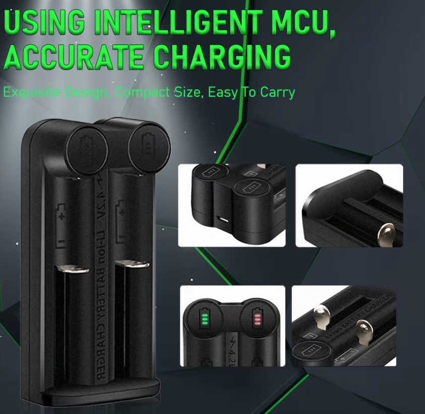 21700 Batterieladegerät für 18650 CR123A 14500 mit intelligenter MCU-Technologie und Sicherheitsfunktionen Effiziente Lösung