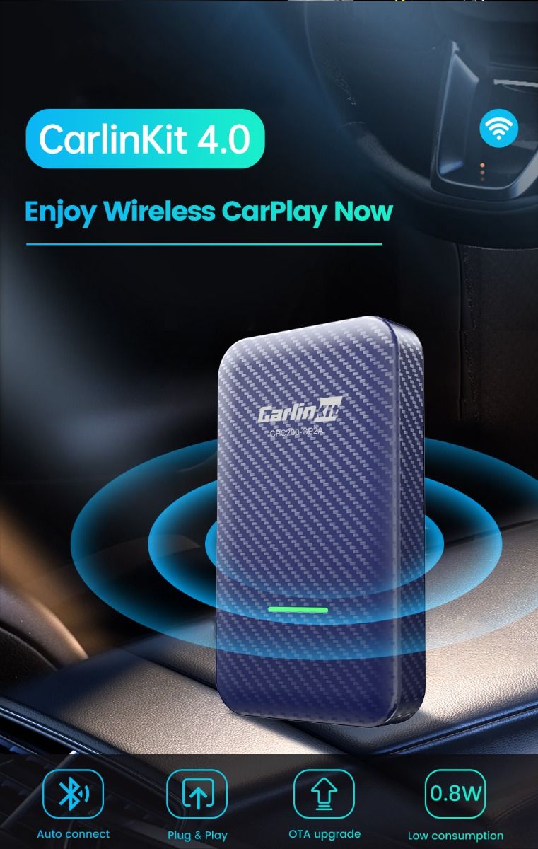 CarlinKit 4.0 Kabellose CarPlay-Box für Audi VW Porsche Kia Plug and Play Einfache Einrichtung Freisprechverbindung