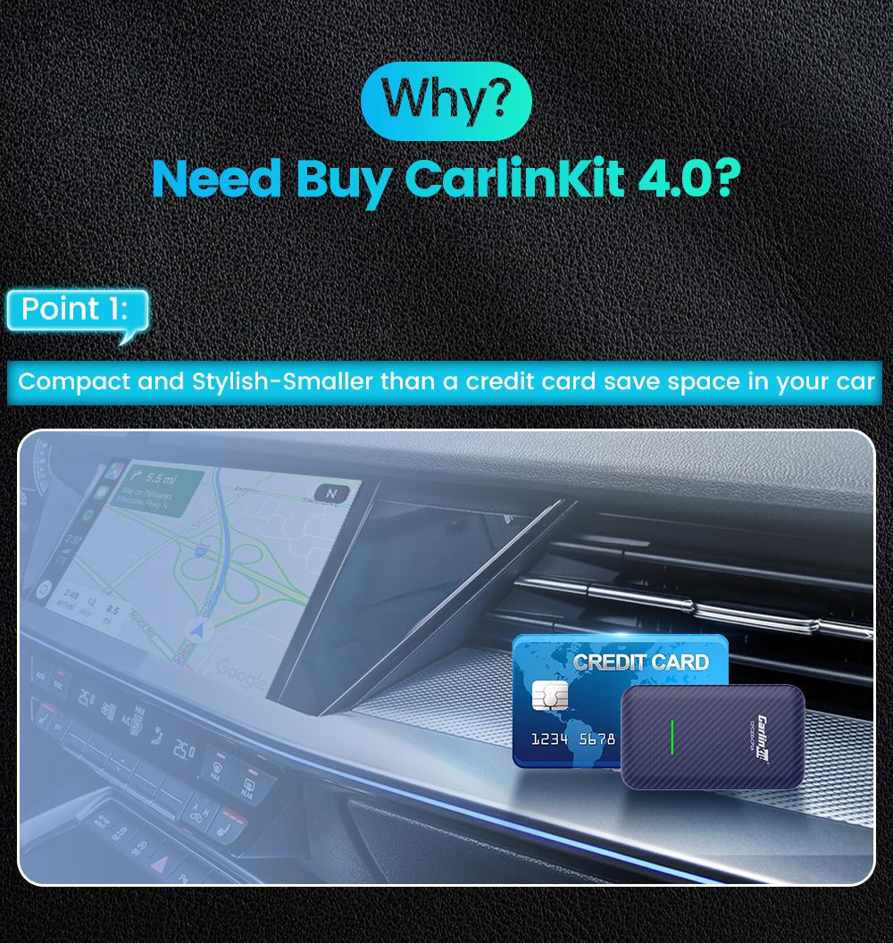 CarlinKit 4.0 Kabellose CarPlay-Box für Audi VW Porsche Kia Plug and Play Einfache Einrichtung Freisprechverbindung
