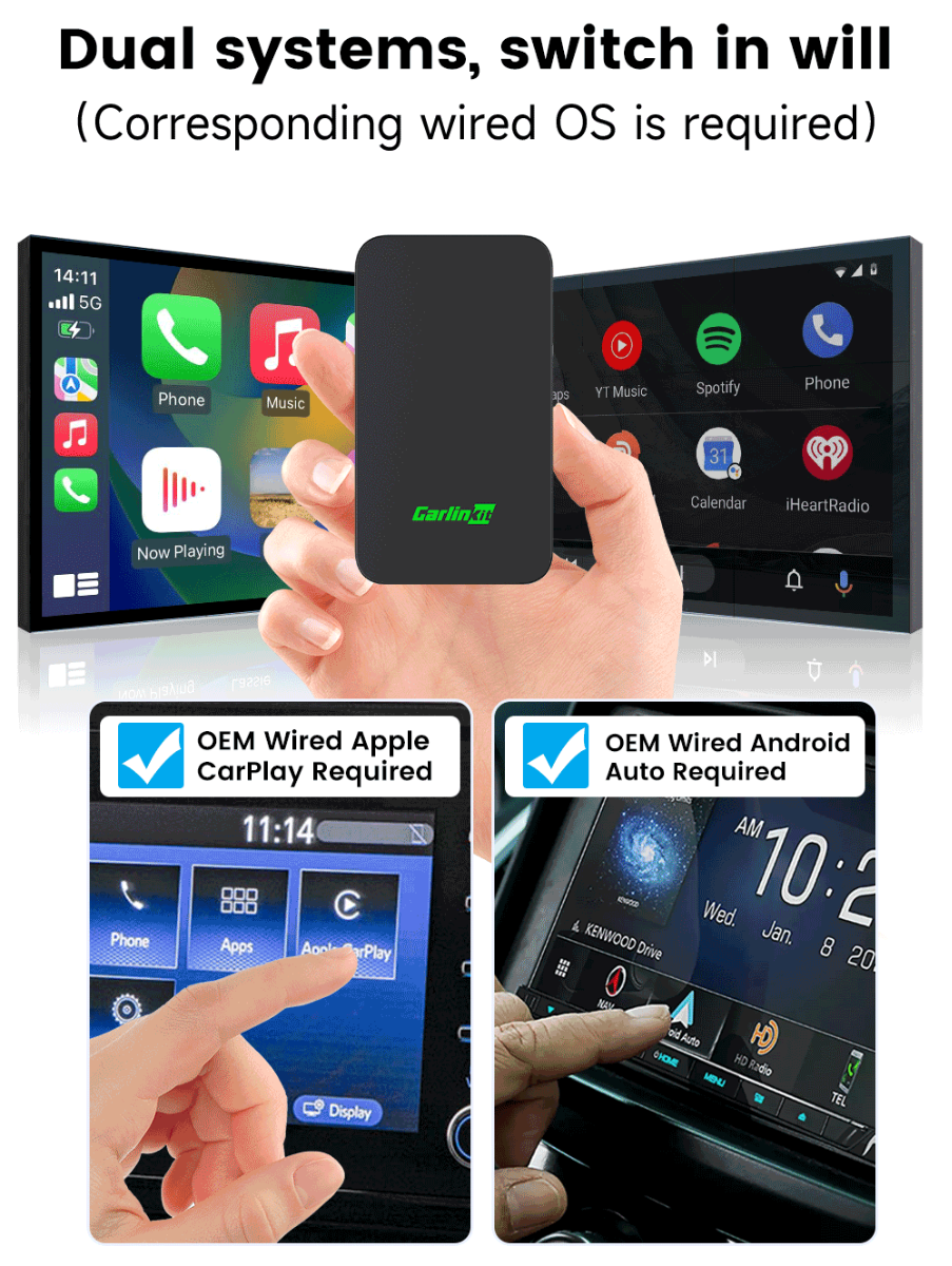 CarlinKit 2air 5.0 Wireless Adapter CarPlay Android Auto Nahtlose Integration plattformübergreifende Kompatibilität