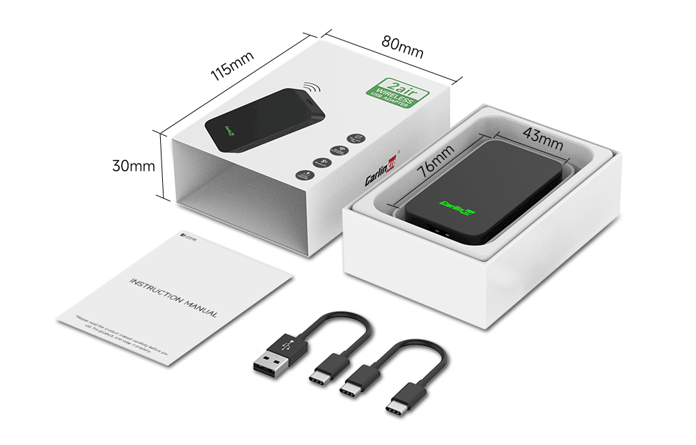 CarlinKit 2air 5.0 Wireless Adapter CarPlay Android Auto Nahtlose Integration plattformübergreifende Kompatibilität