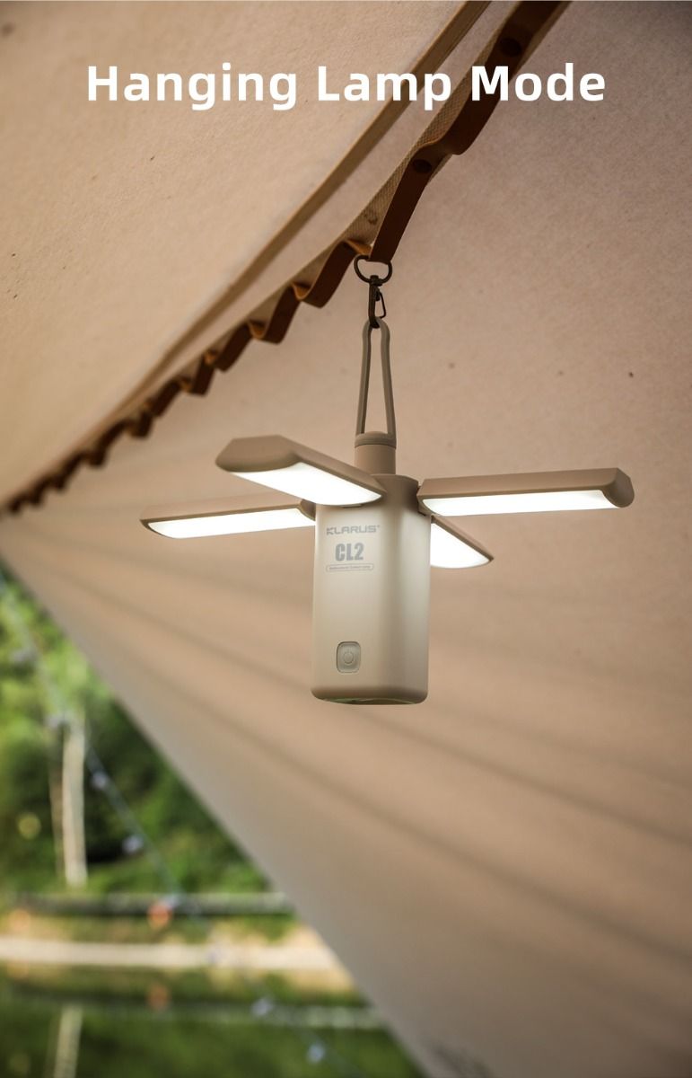 Klarus CL2 750 Lumen Freifaltendes Campinglicht Tragbare Augenschonende Vielseitige Lampe mit 7 Lichtmodi