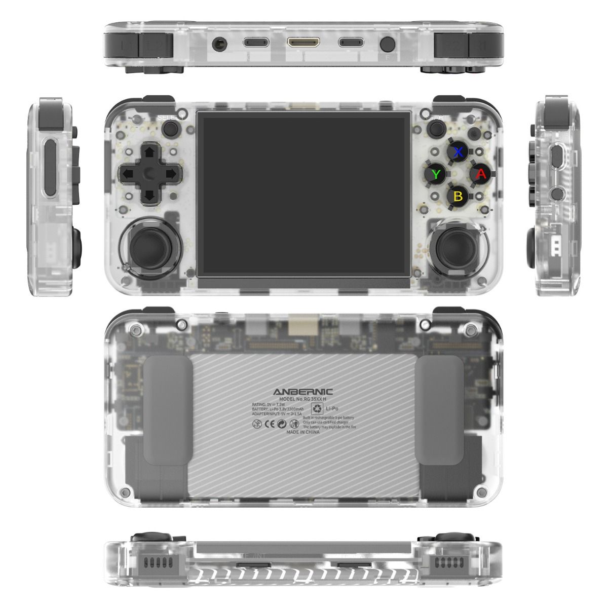 Anbernic RG35XX H Handheld-Konsole mit 5000 klassischen Spielen, IPS-Display, kabelloser Controller, Retro-Gaming