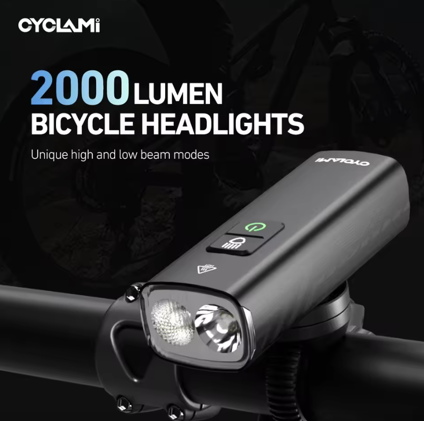 CYCLAMI Fahrrad-Scheinwerfer BR2000 Fahrrad Frontlicht Typ-C MTB Straßen-Highlight-Lampe Lenker Fahrradlichter