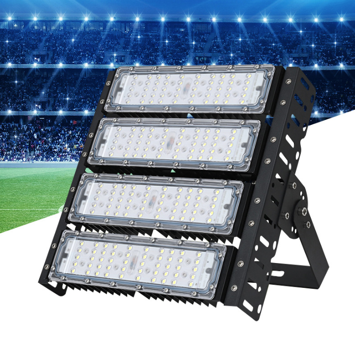 LED-Modul-Tunnelleuchte, Außenbereich wasserdicht, Hochmast-Stadionleuchte 200W, Hochleistungs-Engineering-Modul-Flutlicht