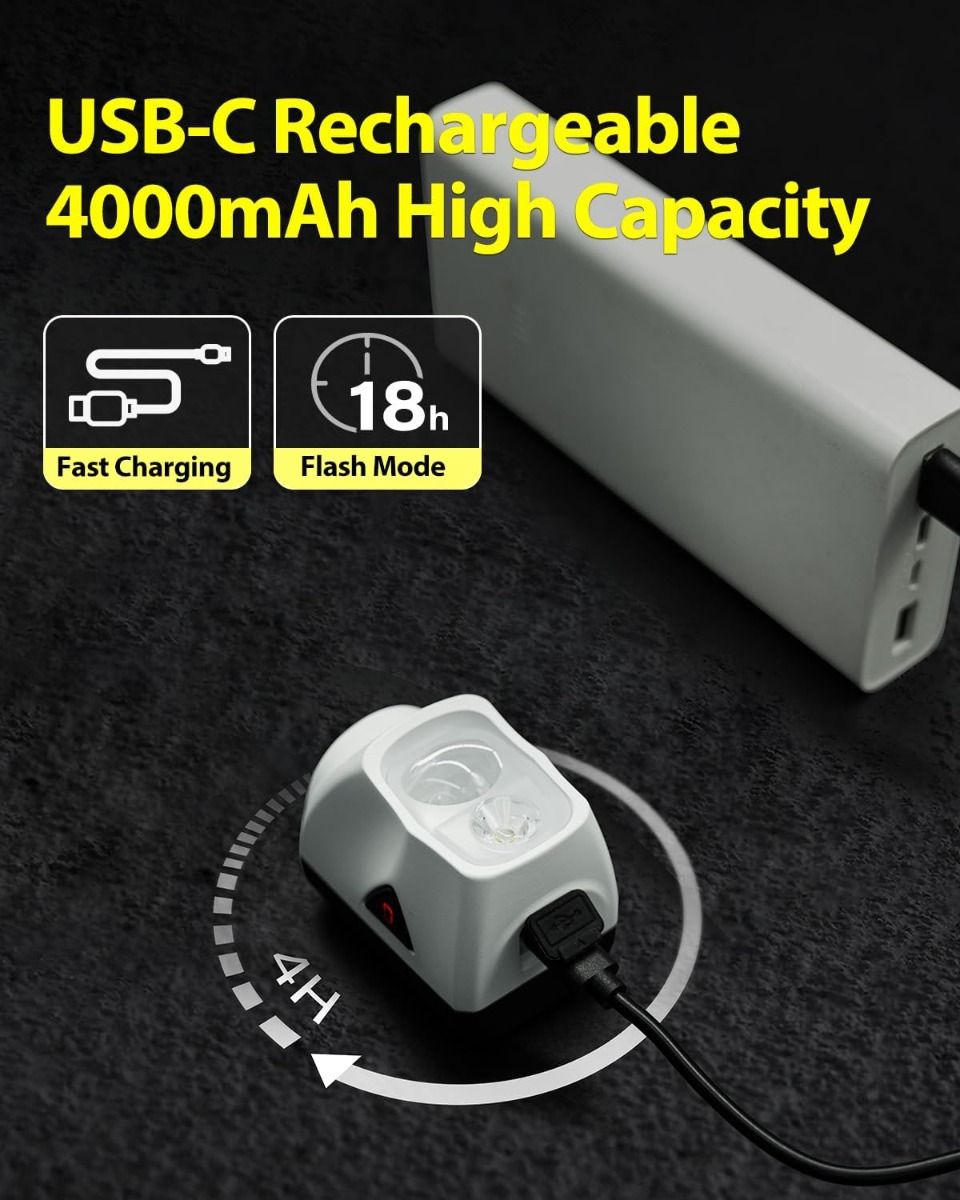 TOWILD DLite 1700 USB wiederaufladbarer Fahrradscheinwerfer 1900 Lumen wasserdichter Frontscheinwerfer DL1700 Fahrradlichter
