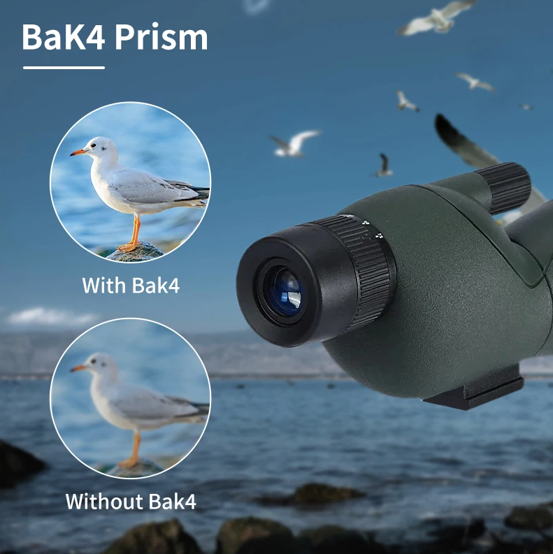 25-75x60 Zoom-Spektiv ED-Linse Leistungsstarkes Monokular Bak4-Prismen-Teleskop für Outdoor-Camping und Vogelbeobachtung
