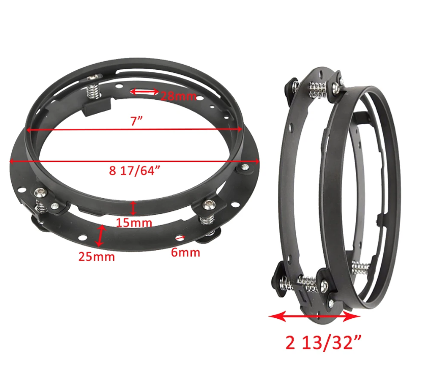 7 Zoll Motorrad LED-Scheinwerfer mit Abblendlicht, Tagfahrlicht (DRL) und Blinker - 7" runder Scheinwerfer für Harley Jeep Wrangler Hummer