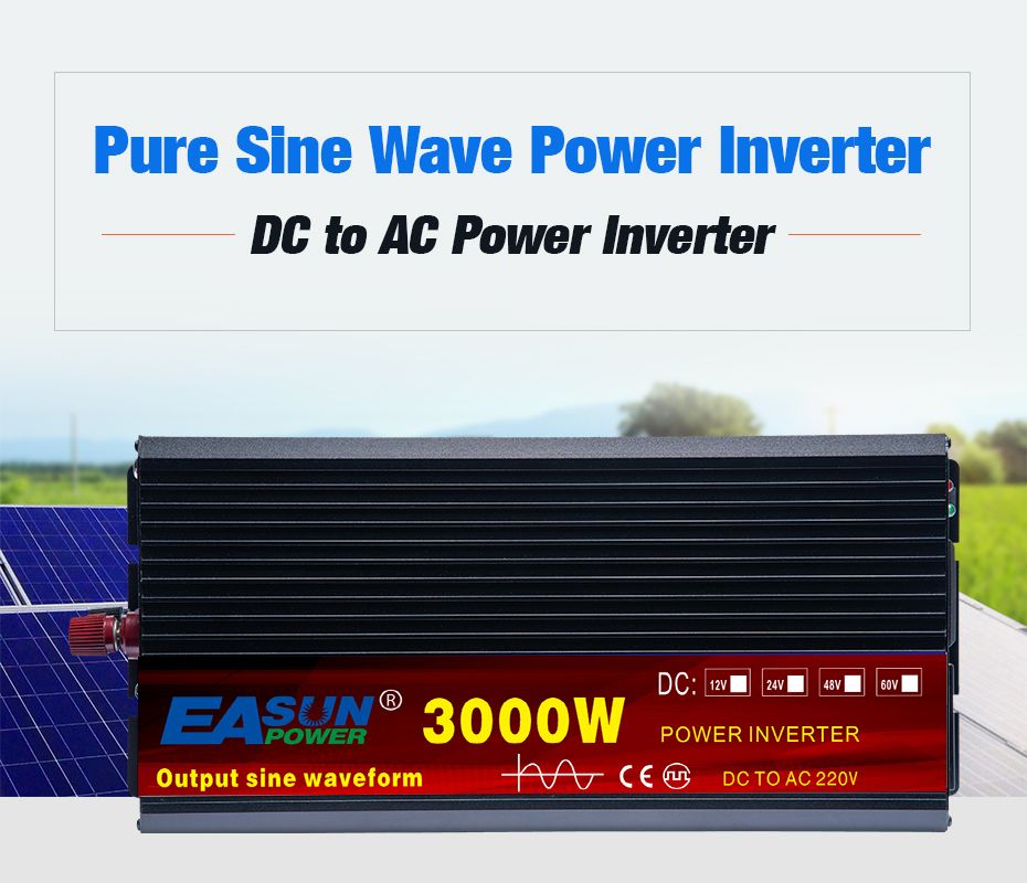 EASUN Reiner Sinus-Wechselrichter 2000W bis 5000W Hochleistungs-DC-zu-AC-Wandler für Zuhause und im Freien