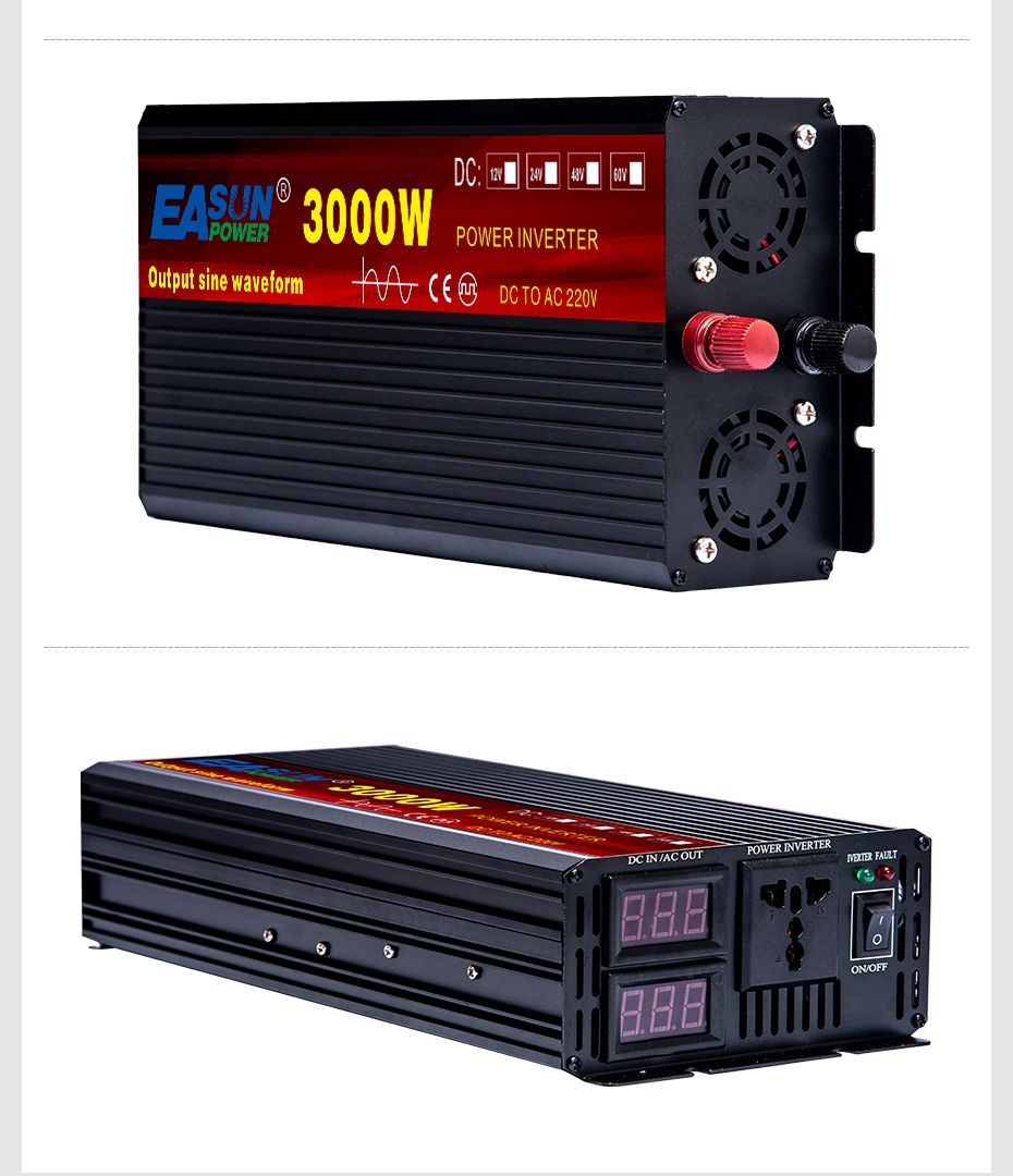EASUN Reiner Sinus-Wechselrichter 2000W bis 5000W Hochleistungs-DC-zu-AC-Wandler für Zuhause und im Freien