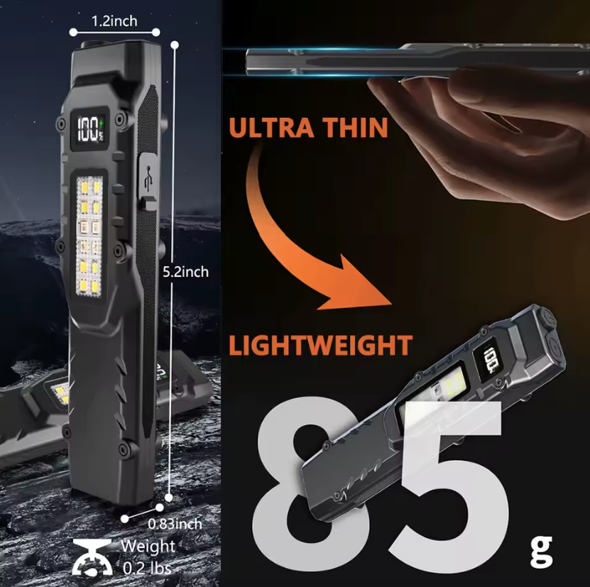 NiteBeam EDC29 LED Taschenlampe Aluminiumlegierung Ultra-dünne EDC Wiederaufladbare LED Taschenlampe Tragbares COB Arbeitslicht