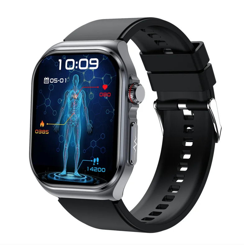 ET585 EKG+PPG KI Gesundheitsdiagnose Smartwatch für Damen und Herren Uhr Blutfette Blutdruck Harnsäure Herzfrequenz