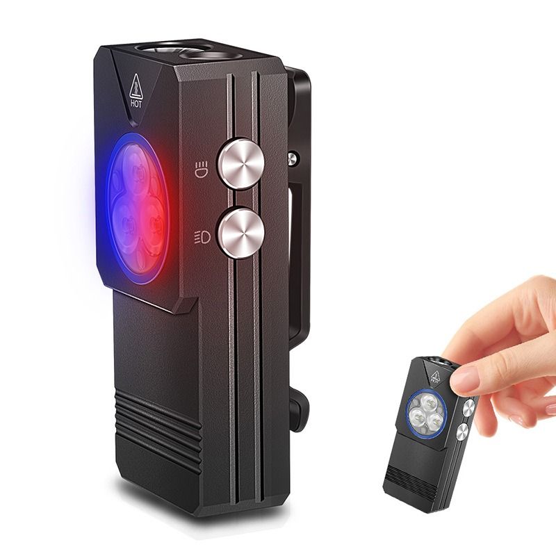 EV30 Mini LED EDC Taschenlampe mit 365nm UV-Licht, 550 Lumen, USB-C wiederaufladbare Taschenlampe für den Schlüsselbund