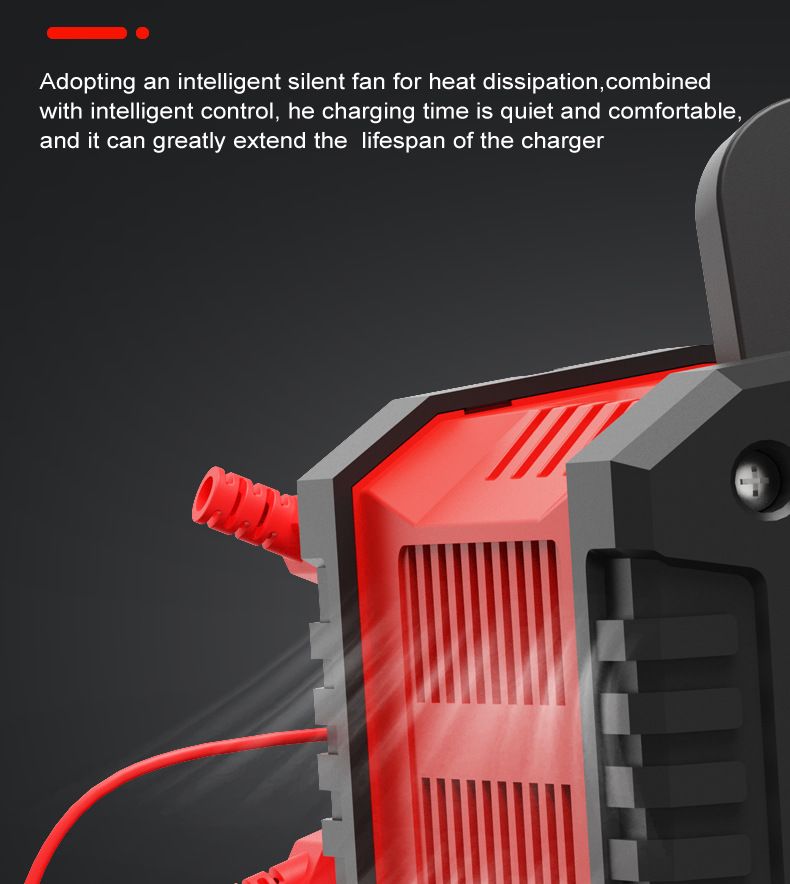 FOXSUR 20A Tragbares Autobatterieladegerät 12V 24V für Motorrad, LKW, AGM, LiFePO4, Blei-Säure-Batterie Wartung