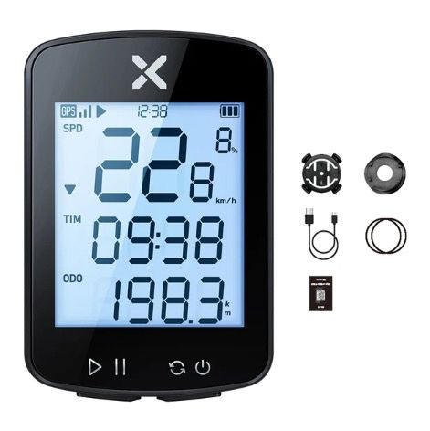 XOSS G+ G2 Fahrradcomputer GPS Generation Kabelloser Tacho Tracker mit individuellem Display und Herzfrequenzsensor