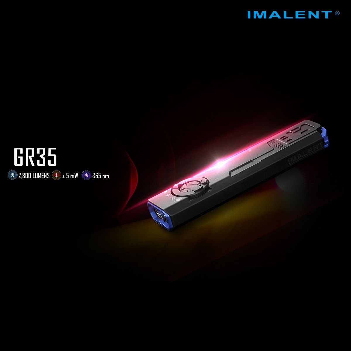 IMALENT GR35 2800 Lumen LED-EDC-Taschenlampe (Rot)